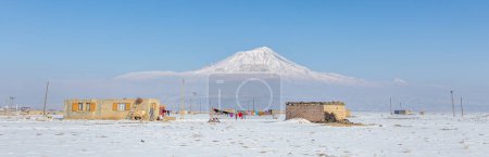 Photo for Ararat "Agri" Mountain 5.137 meters, Blue sky (Volcanic mountain) - Royalty Free Image