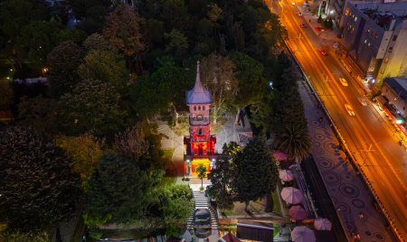 night view from historical izmit clock tower