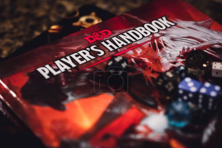 Photo for Des Moines, Iowa, USA - 1.2023 - Wizards of the Coast players handbook for playing Dungeons and Dragons. . High quality photo - Royalty Free Image