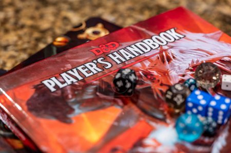 Photo for Des Moines, Iowa, USA - 1.2023 - Wizards of the Coast players handbook for playing Dungeons and Dragons. . High quality photo - Royalty Free Image