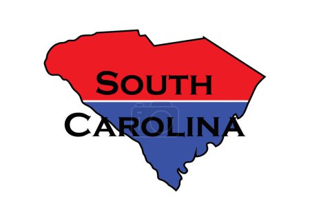 Foto de Estado políticamente dividido de Carolina del Sur con medio rojo y azul. Foto de alta calidad - Imagen libre de derechos