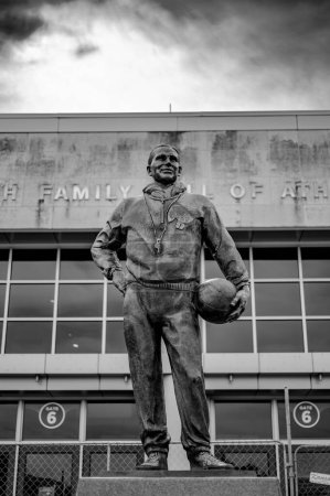 Photo for Lawrence, Kansas, USA - 7.20.2023 - Statue of Phog Allen in front of the University basketball arena. . High quality photo - Royalty Free Image