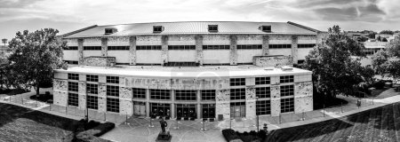 Photo for Lawrence, Kansas, USA - 7.2023 - Drone view of Allen Fieldhouse where the University of Kansas Jayhawks play basketball. . High quality photo - Royalty Free Image
