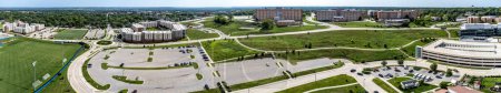Photo for Lawrence, Kansas, USA - 7.2023 - Drone view of the University of Kansas Jayhawks college campus. . High quality photo - Royalty Free Image