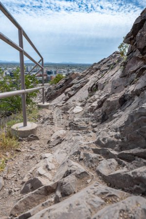 Photo for Rocky sloped trail on the path up Hayden Butte n Tempe, Arizona . High quality photo - Royalty Free Image