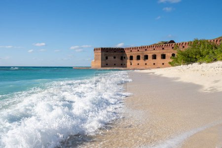 Photo for Waves and beach surf outside Fort Jefferson on Dry Tortugas National Park. High quality photo - Royalty Free Image