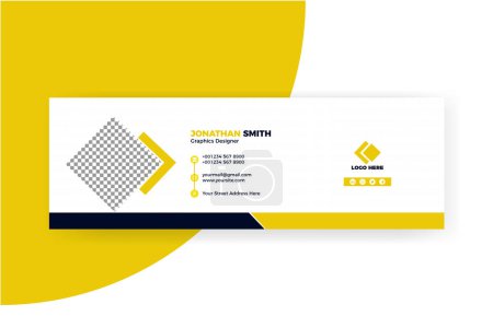 Email signature or email footer or personal social media cover design template