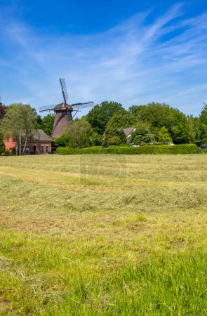 The old windmill. A beautiful summer day in Neukirchen Vluyn. Not far from Moers, Germany