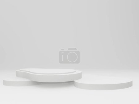 Foto de 3D renderizar podio blanco. Maqueta del producto. - Imagen libre de derechos
