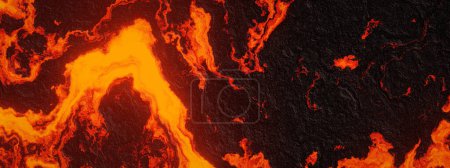 Foto de Fondo de lava volcánica abstracta. Roca fundida. - Imagen libre de derechos