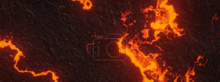 Foto de Fondo de lava volcánica abstracta. Roca fundida. - Imagen libre de derechos