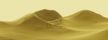 3D rendu topographie du désert. Dune de sable.