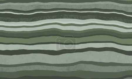green layered rock. Bedded sedomentary rock cross section. Rock and soil layers.