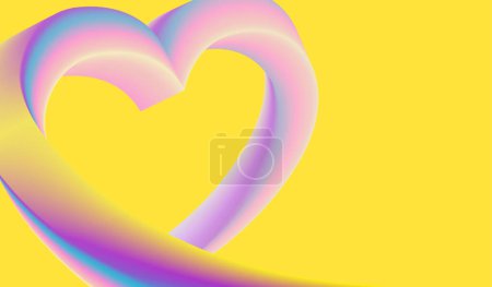 Foto de Valentines day background. Abstract background with gradient Heart. Valentine vibrant poster. Love background - Imagen libre de derechos