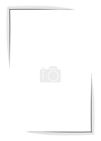 Illustration for Black simple corner frame cut out on white background with place for your text. - Royalty Free Image
