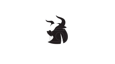 Illustration for Creative Bull Head Logo - Royalty Free Image