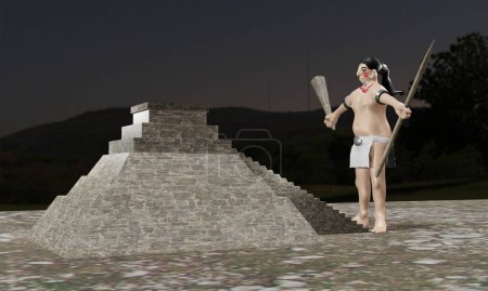 Téléchargez les photos : Xelhua géant constructeur de la pyramide de Cholula - en image libre de droit