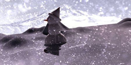 Foto de Iceman en invierno en una gran nevada - Imagen libre de derechos