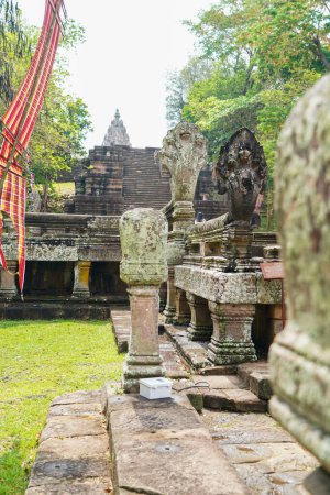 Phanom Rung Historical Park, Un antiguo castillo de piedra, Patrimonio de la humanidad en el noreste de Buriram, Tailandia.