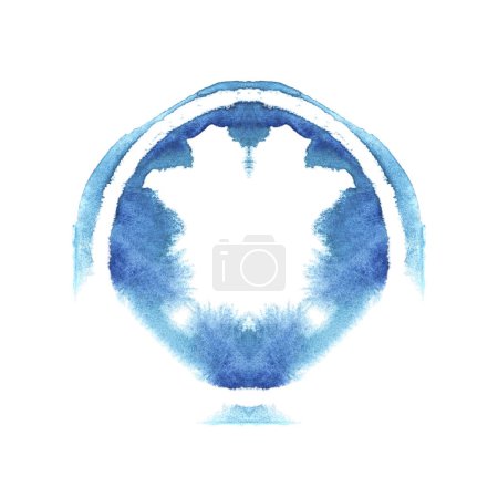 Foto de Color azul brillante acuarela pintado salpicadura círculo. - Imagen libre de derechos