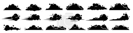 Photo for Cloud vector. Cloud Silhouette. Cumulus set. - Royalty Free Image