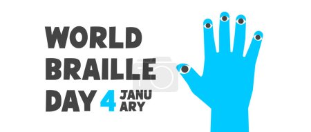 World Braille Day concept. Braille Banner.
