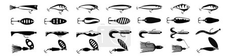 Illustration for Lure set. Fishing Bait icon. - Royalty Free Image