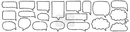 Photo for Speech bubble hand drawn. Speech bubble charcoal. - Royalty Free Image