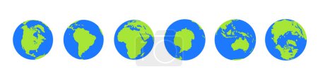 Photo for Earth vector set. Globe vector. - Royalty Free Image