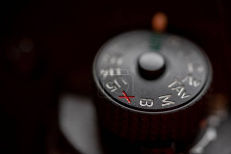 Foto de Primer plano de un dial de modo de una cámara digital - Imagen libre de derechos