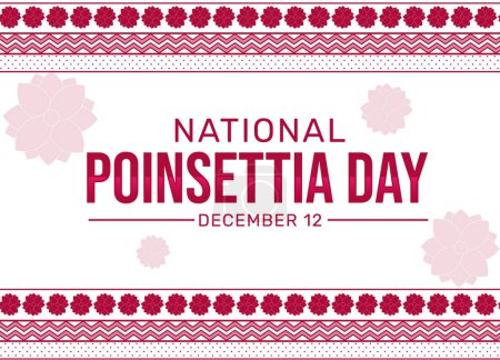 Photo for National Poinsettia Day Wallpaper in Traditional style and colors. Poinsettia Day backdrop design. - Royalty Free Image