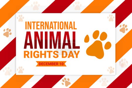 Photo for International animal rights day background with yellow and red typography. Modern animal rights day backdrop. - Royalty Free Image