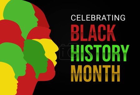 Celebrating Black History Month Wallpaper, Modern colorful history month background.