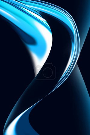 Téléchargez les photos : Luxe fond d'écran vertical bleu design dans le style moderne élégant liquide. Conception de papier peint écran mobile concept - en image libre de droit