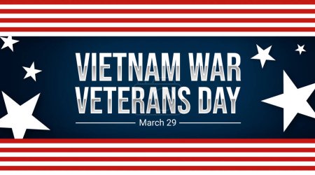 Foto de Vietnam Veterans Day background with American flag theme and typography (en inglés). Fondo del día de los veteranos de la guerra nacional de Vietnam - Imagen libre de derechos