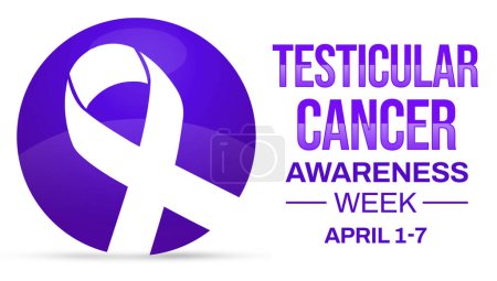 Téléchargez les photos : Fond d'écran semaine de sensibilisation au cancer du testicule avec ruban violet et typographie - en image libre de droit