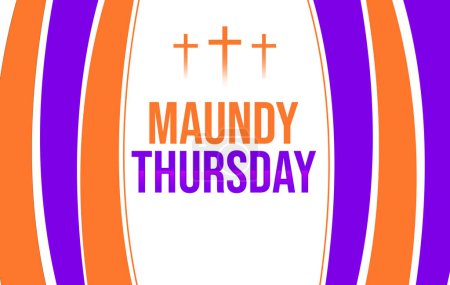 Maundy Thursday background typography and colorful shapes. Modern maundy thursday wallpaper design
