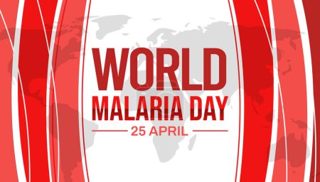 Téléchargez les photos : Journée mondiale du paludisme fond avec carte et typographie - en image libre de droit