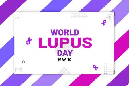 Foto de Fondo de pantalla del Día Mundial del Lupus con cintas y tipografía - Imagen libre de derechos
