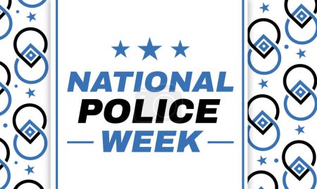 Téléchargez les photos : Célébrer la Semaine nationale de la police et rendre hommage à ceux qui ont servi, antécédents patriotiques. Célébration de la semaine de la police américaine - en image libre de droit