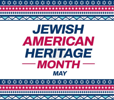 Jewish American Heritage Month Traditional style design in vintage colors and typography. May is a month of Jewish American heritage, backdrop design