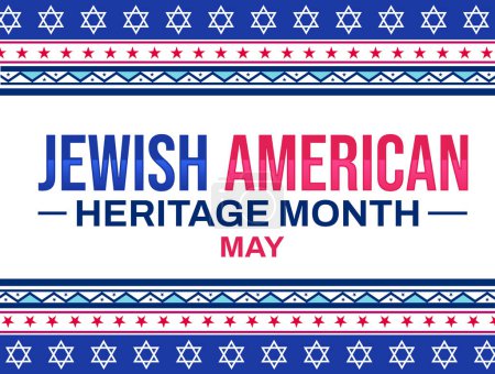 Foto de Mayo es el Mes de la Herencia Judía Americana, fondo de pantalla de diseño en estilo tradicional con estrellas - Imagen libre de derechos