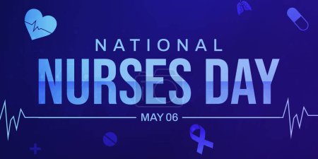 Téléchargez les photos : Journée nationale des infirmières couvrir fond de conception avec des coeurs et des formes. Infirmières jour papier peint - en image libre de droit