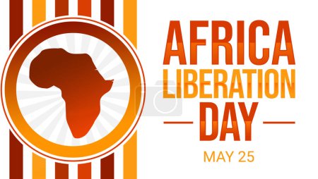 Foto de Diseño del Día de la Liberación de África con formas coloridas y tipografía en el lateral. Fondo concepto Día de África - Imagen libre de derechos