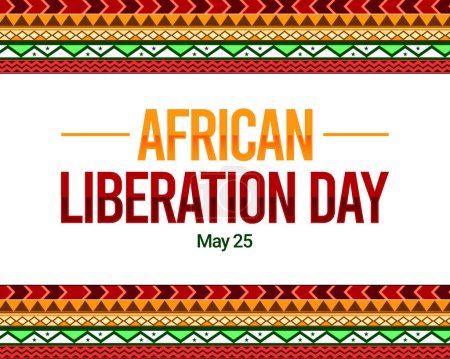Foto de Fondo de pantalla del Día de la Liberación de África en estilo tradicional con diseño de frontera y tipografía colorida en el centro - Imagen libre de derechos