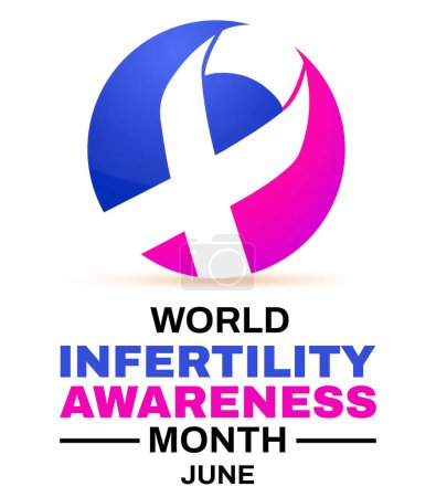Photo for World Infertility awareness month background with blue and pink ribbon. Infertility awareness month backdrop - Royalty Free Image