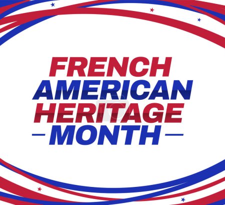 Photo for French American heritage month wallpaper with colorful typography and minimalist design - Royalty Free Image