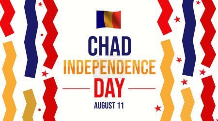 Photo for Chad Independence Day wallpaper background with blue and yellow color design - Royalty Free Image