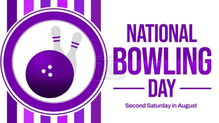 Téléchargez les photos : Le deuxième samedi d'août est observé comme journée nationale de bowling, conception de fond - en image libre de droit