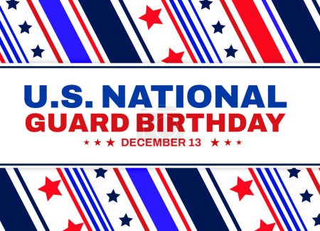 Foto de Guardia Nacional de los Estados Unidos Diseño de fondo de cumpleaños en color patriótico con formas y tipografía. - Imagen libre de derechos